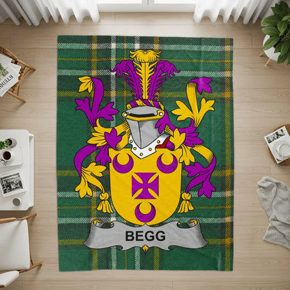 Personalized Begg Family Crest Design Carpet Rug Product