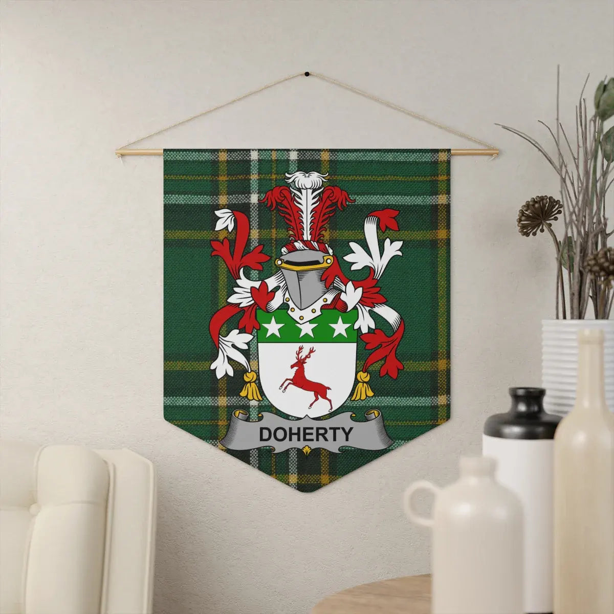 Doherty Family Crest Plaid Tapestry Wall Hanging product
