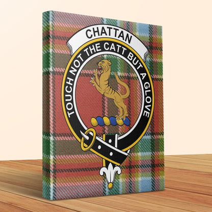 Chattan Clan Crest Tartan Touch Not The Cat Canvas product