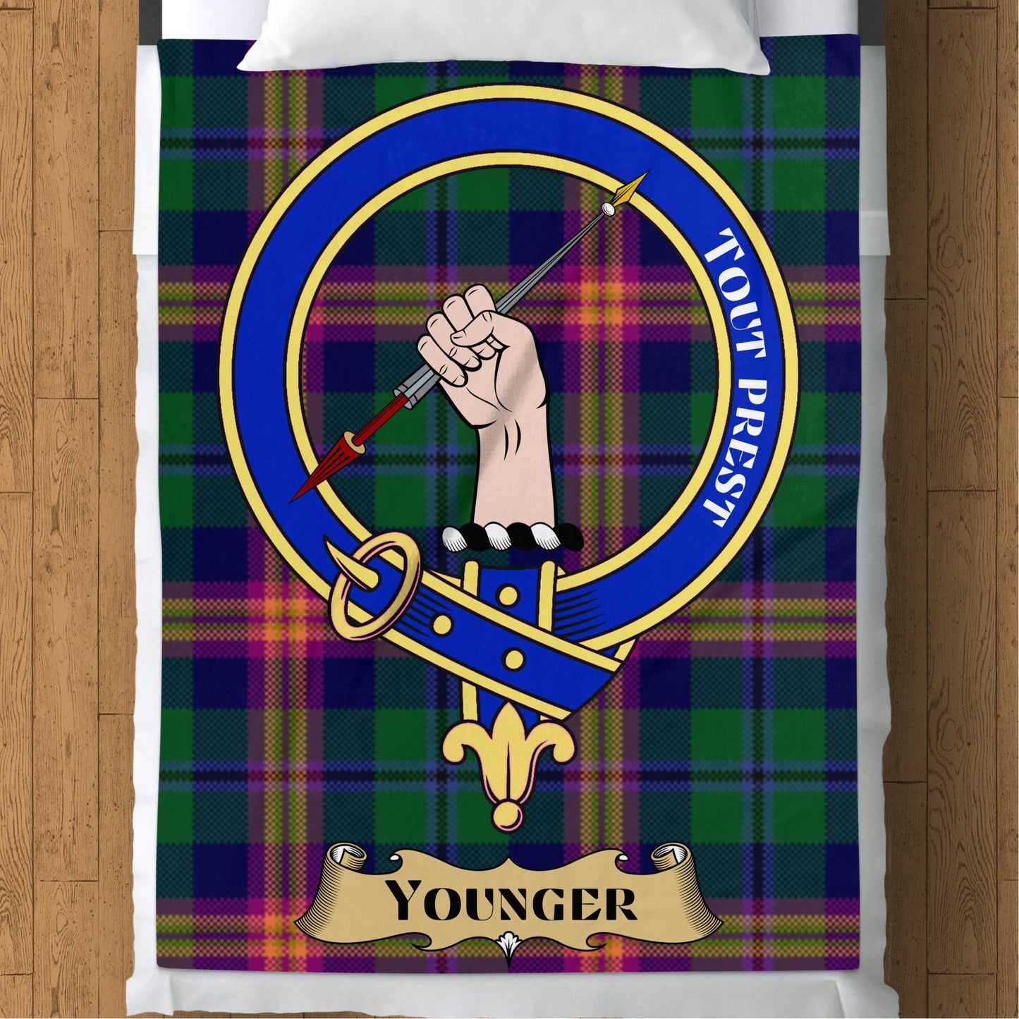 Scottish Clan Younger Tout Prest Tartan Throw Blanket - Living Stone Gifts