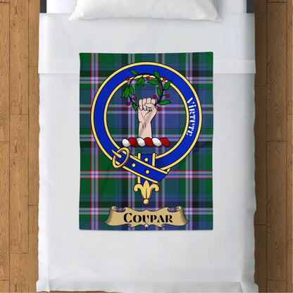 Scottish Clan Coupar Crest Tartan Throw Blanket - Living Stone Gifts