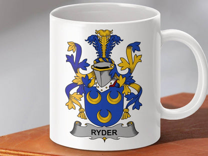 Ryder Irish Family Crest Mug - Celtic Ancestry Gifts