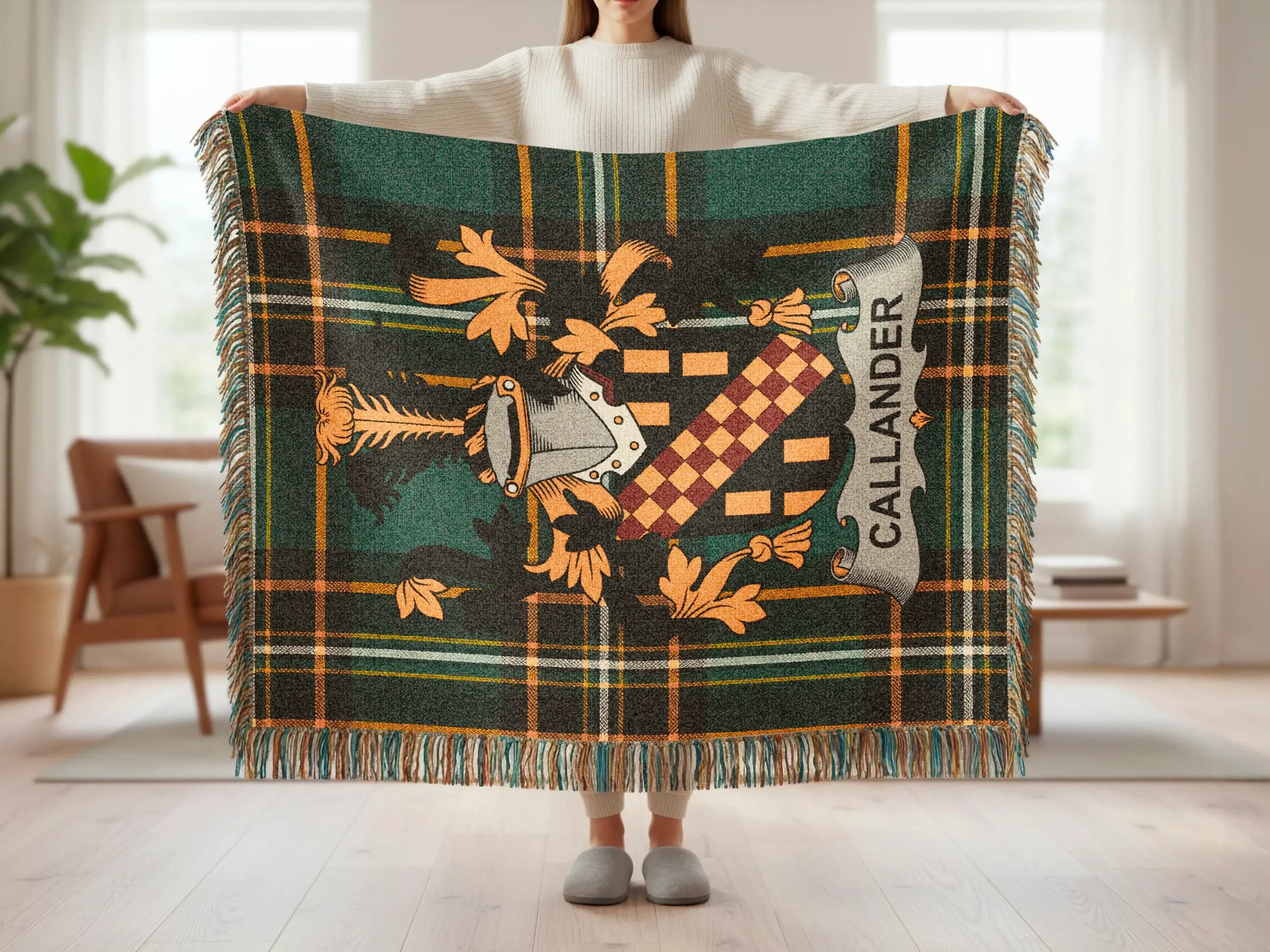 Callander Clan Crest Plaid Design Blanket
