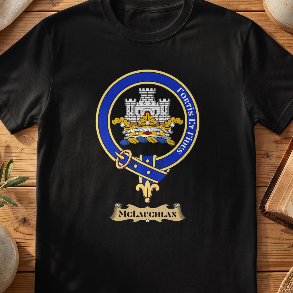 McLauchlan Scottish clan crest T-shirt in Black