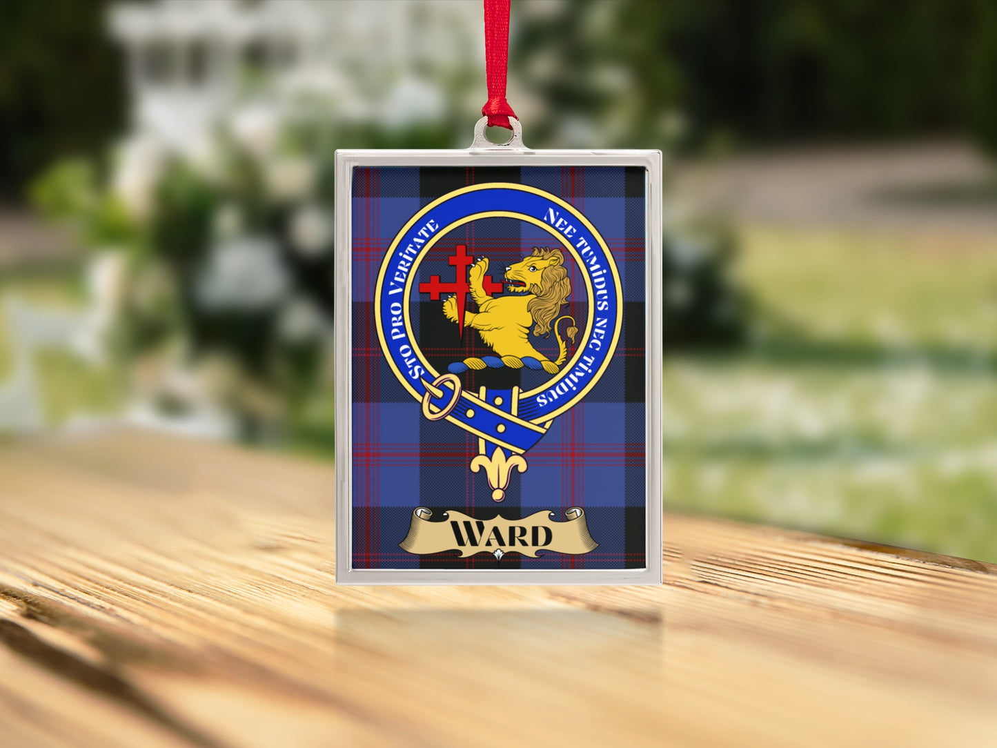 Scottish Clan Ward Crest Badge Plaid Tartan Ornament product