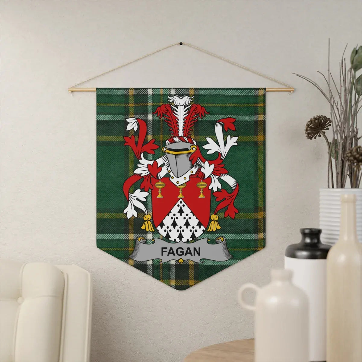 Fagan Family Coat of Arms Heraldic Wall Hanging product