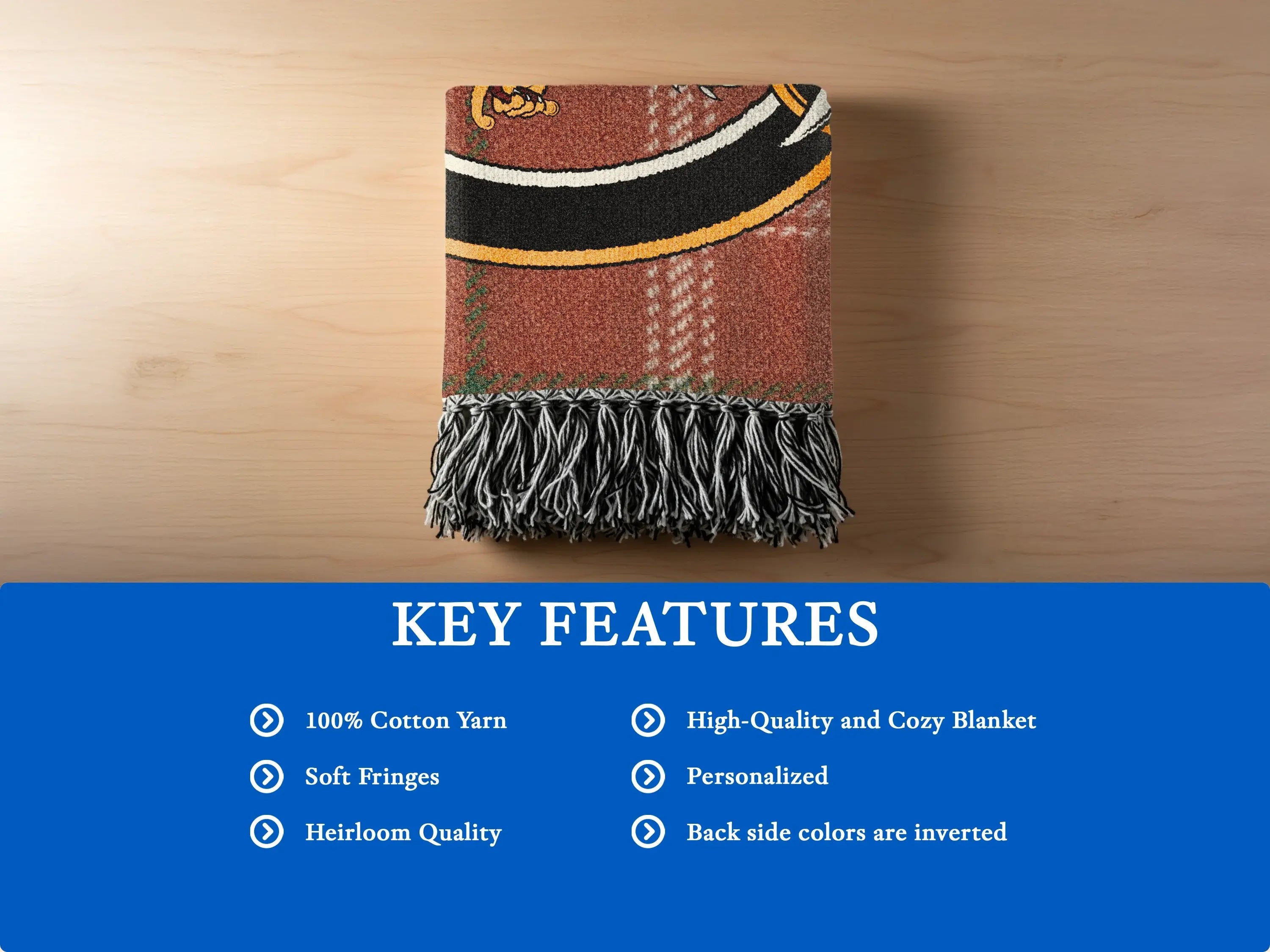 High-Quality and Cozy Blanket with Soft Fringes