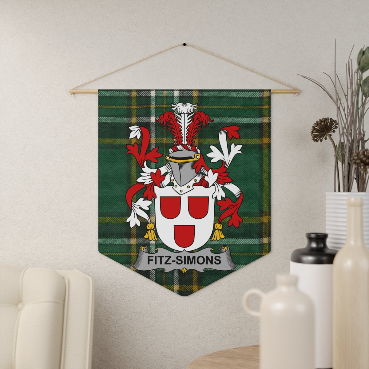Custom Fitz-Simons Family Crest Wall Hanging product type