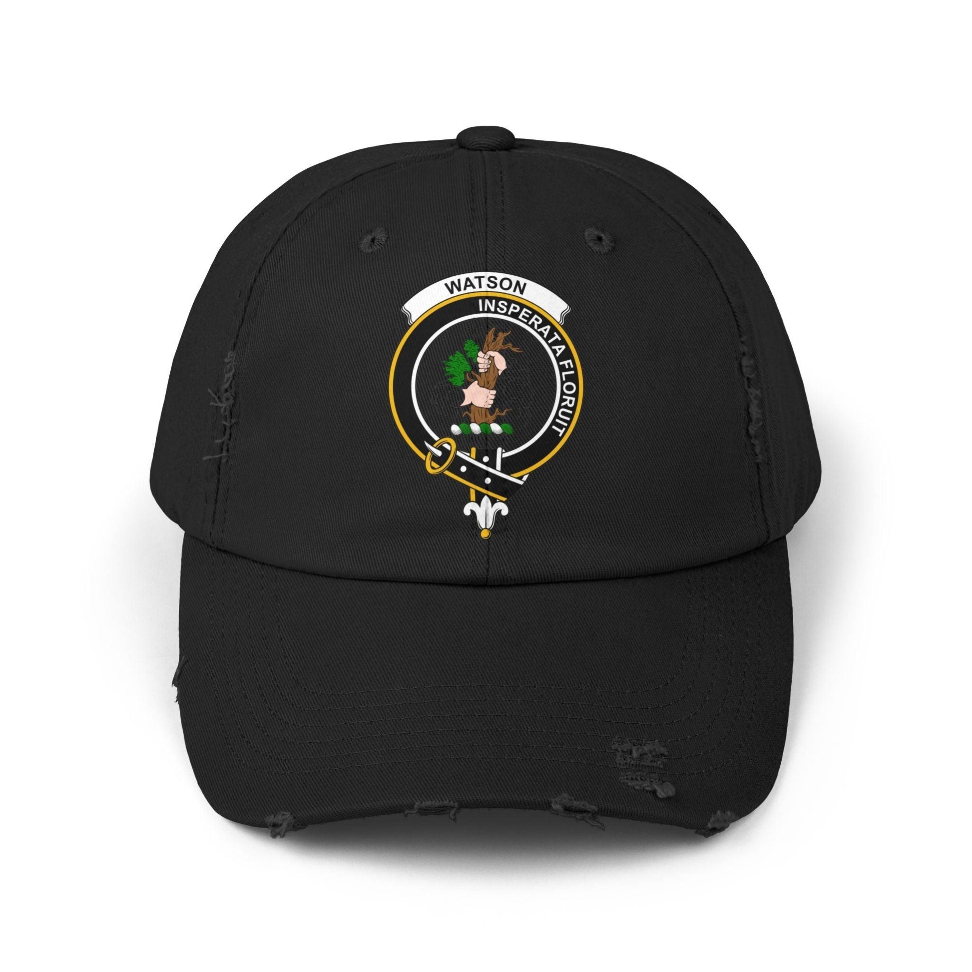 Watson Clan Crest Scottish Distressed Baseball Cap - Celtic Ancestry Gifts
