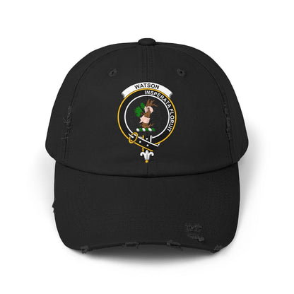 Watson Clan Crest Scottish Distressed Baseball Cap - Celtic Ancestry Gifts