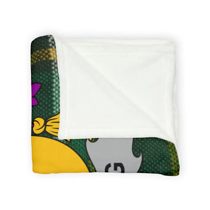 Cozy Green Yellow Purple Patterned Blanket product