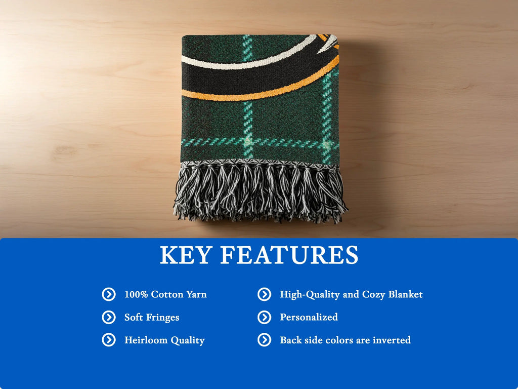 Clan Abercrombie heirloom woven blanket — available in three sizes