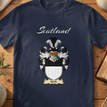 Airth Scottish family shield T-shirt in Navy