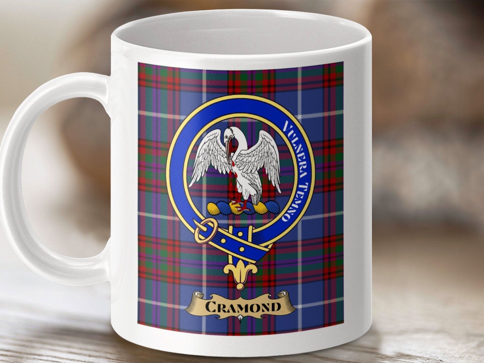 Cramond Family Crest Tartan Design Mug product type