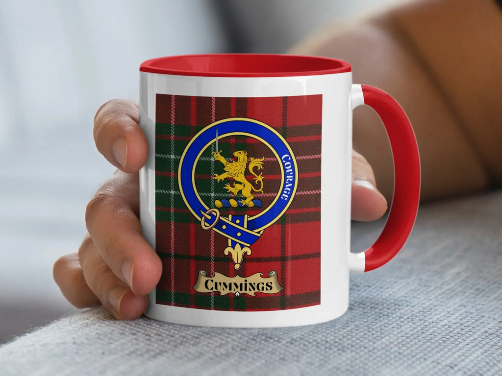 Cummings family crest ceramic mug for everyday coffee and tea