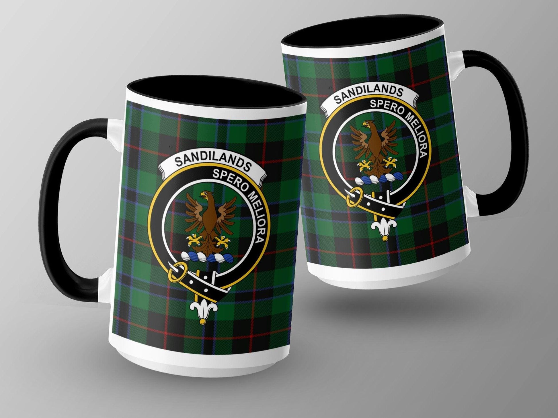 Sandilands Tartan Clan Crest Mug - Living Stone Gifts