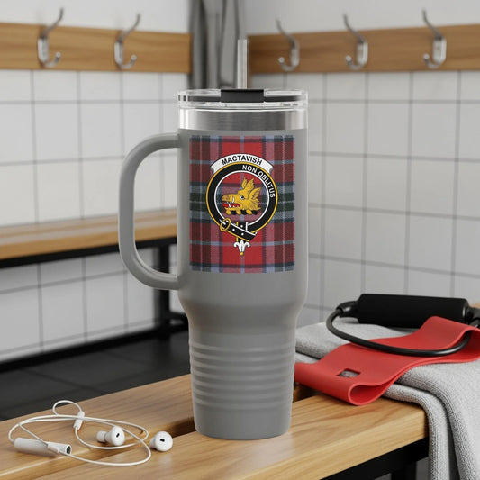 Tartan Print Drink Tumbler with Clan Crest product