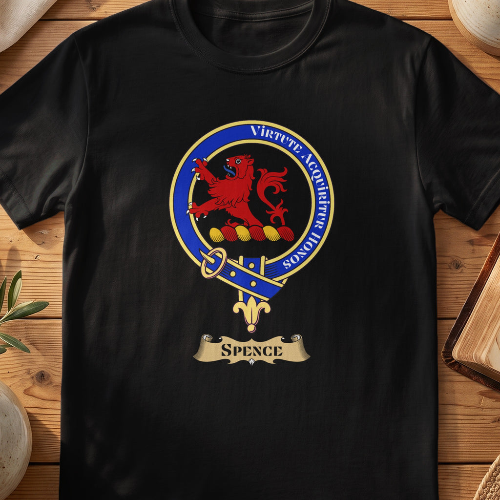 Spence Scottish clan crest T-shirt in Black