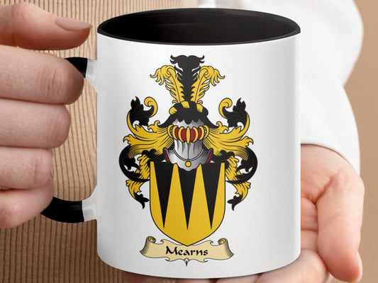 Mearns Scottish Clan Coat of Arms Crest Emblem Mug - Living Stone Gifts