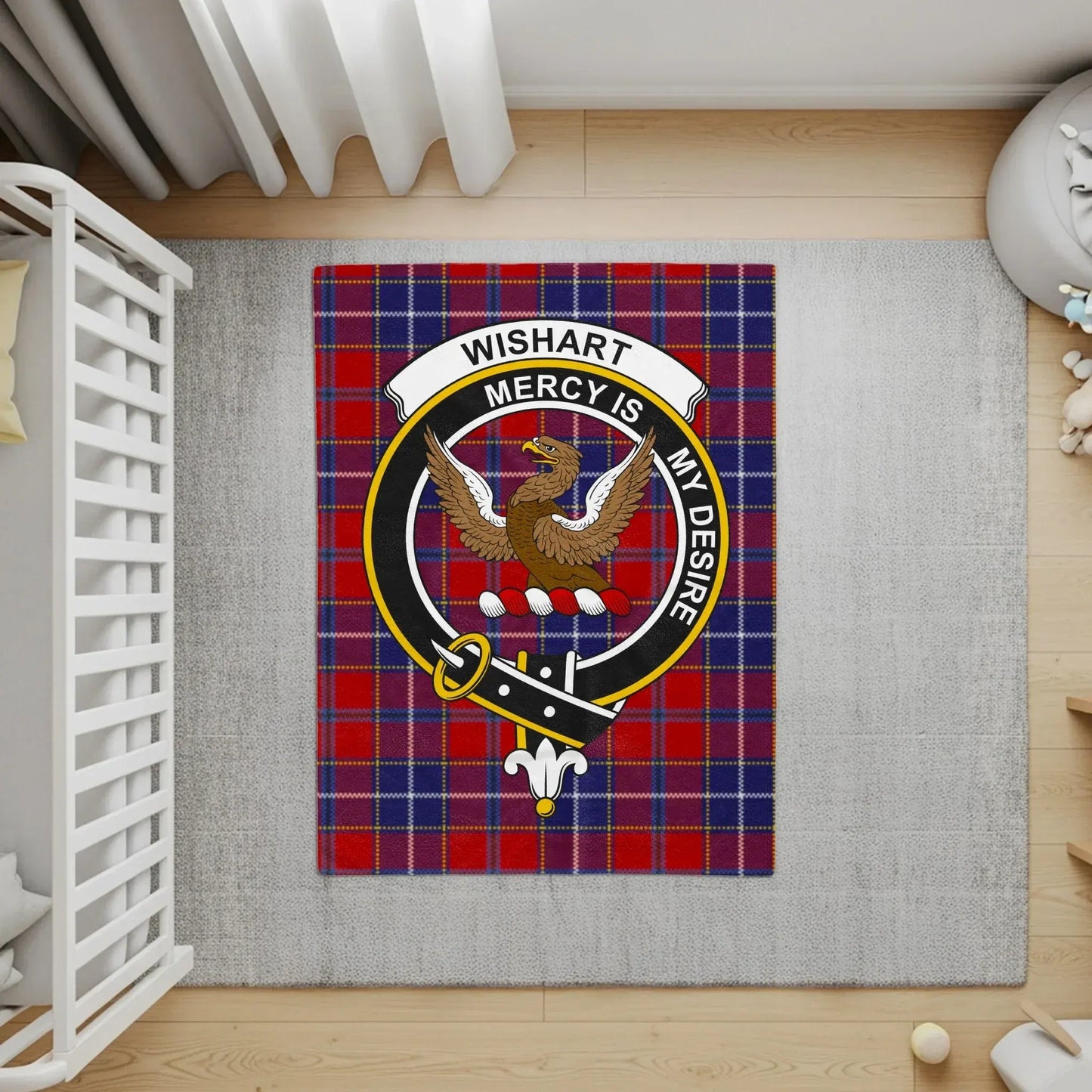 Wishart Mercy Is My Desire Tartan Clan Crest product
