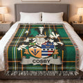 Cosby Family Crest Green Plaid Custom Throw product type