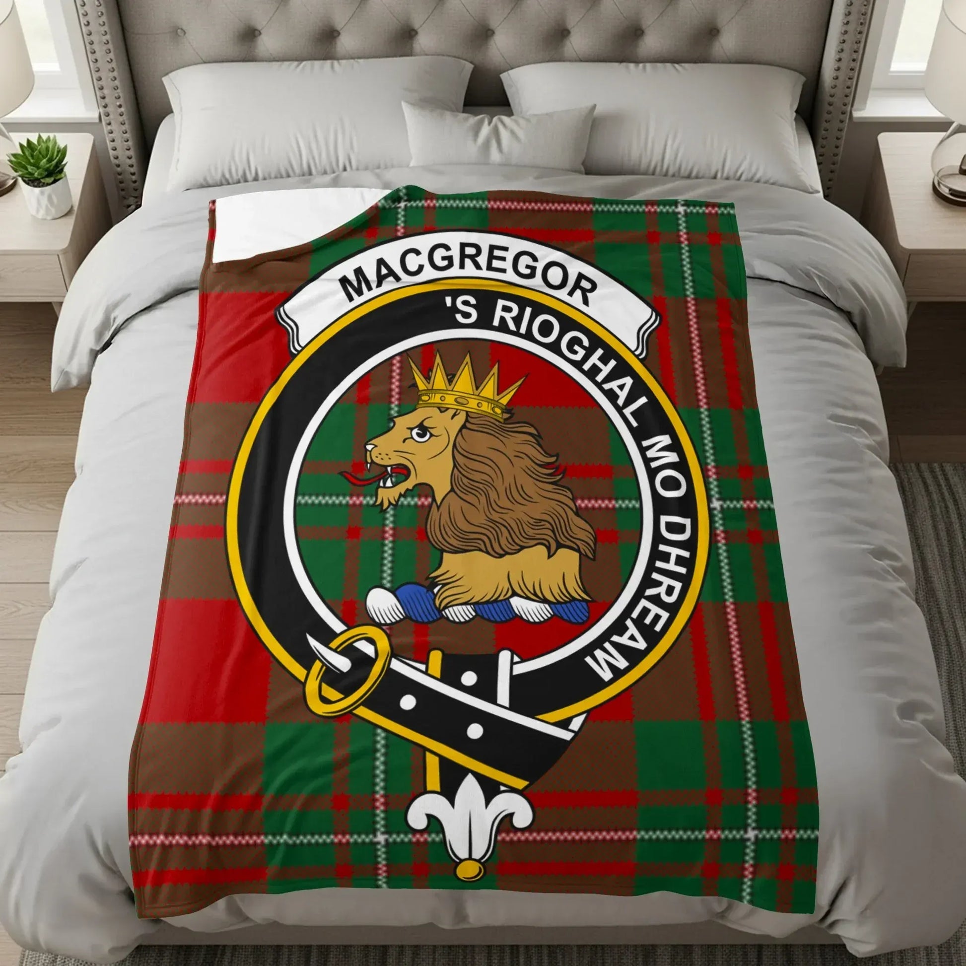 Macgregor Clan Crest Tartan Pattern Bedspread product type