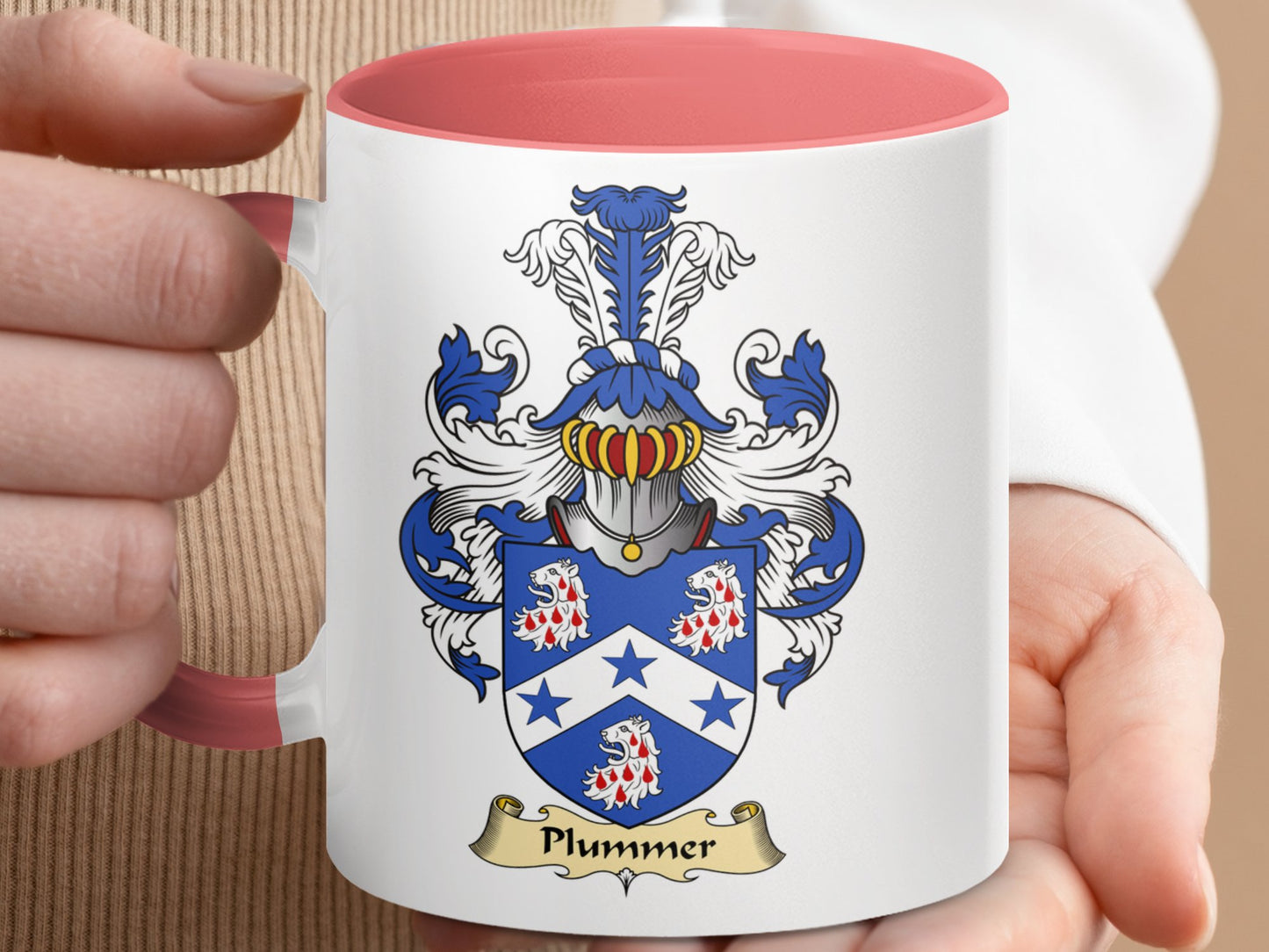 Exquisite Plummer Scottish Clan Surname Coat of Arms Mug - Living Stone Gifts