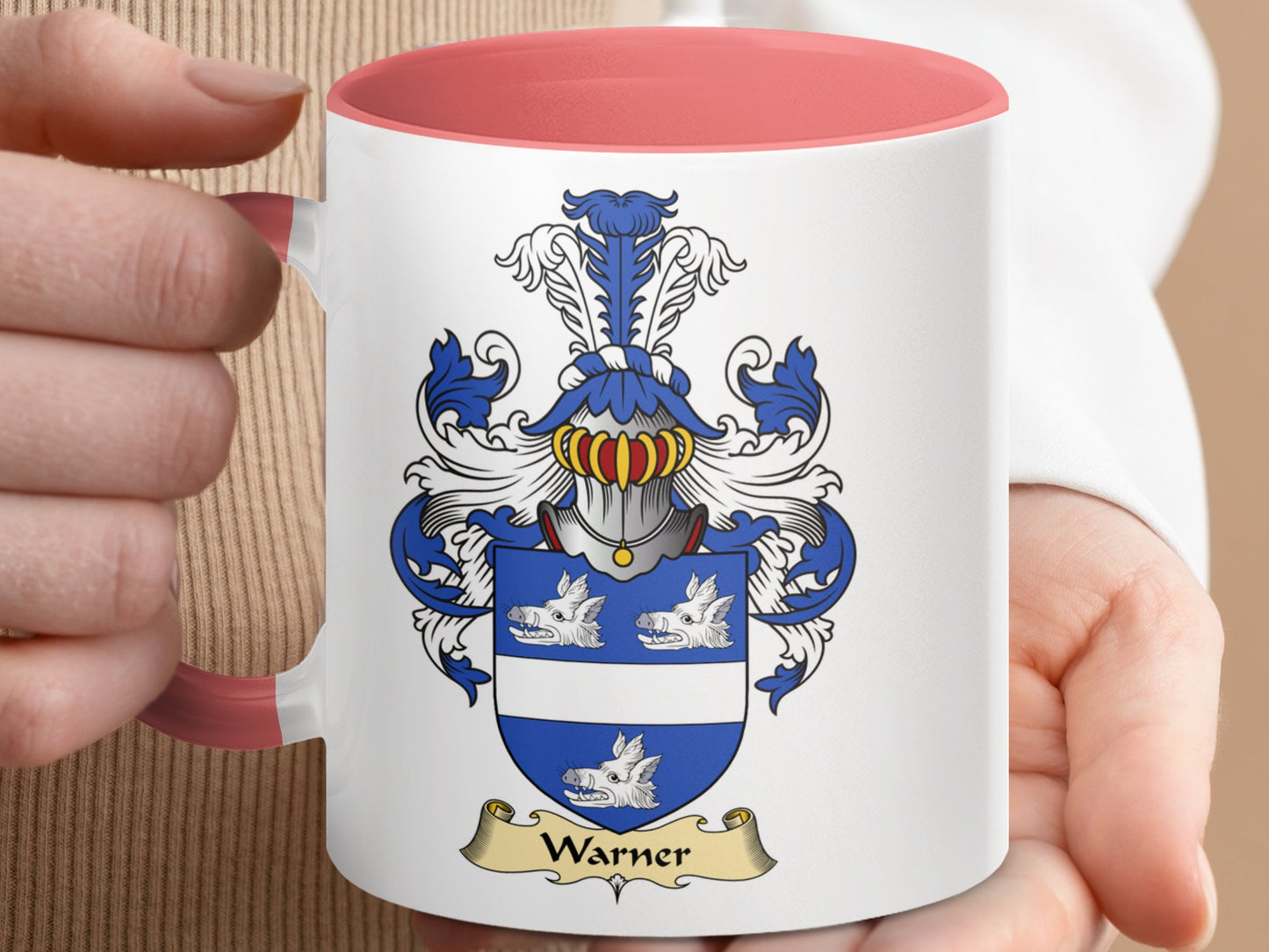 Warner Scottish Family Crest Coat of Arms Mug - Living Stone Gifts