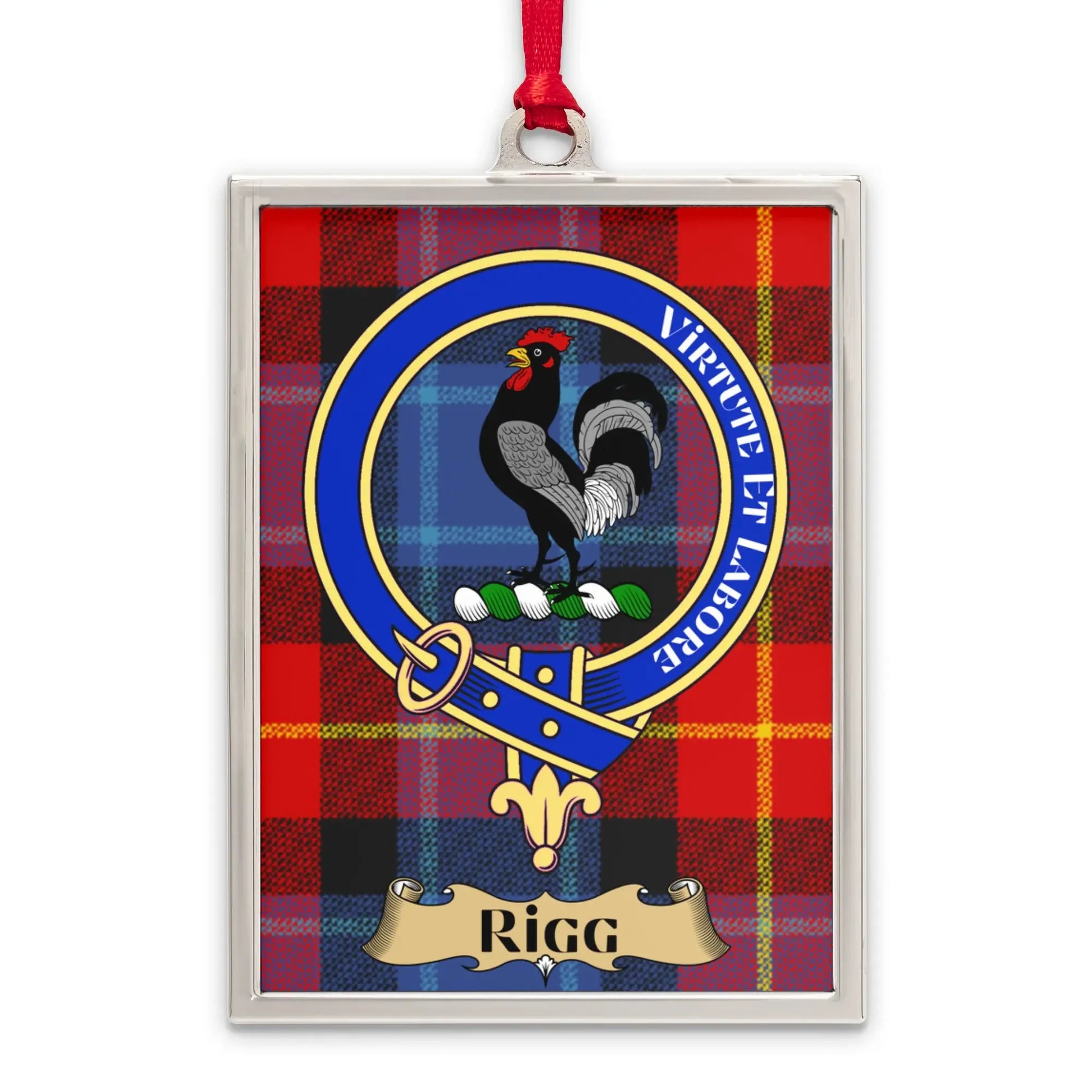 Rigg Clan Crest Badge Plaid Pattern Ornament product type
