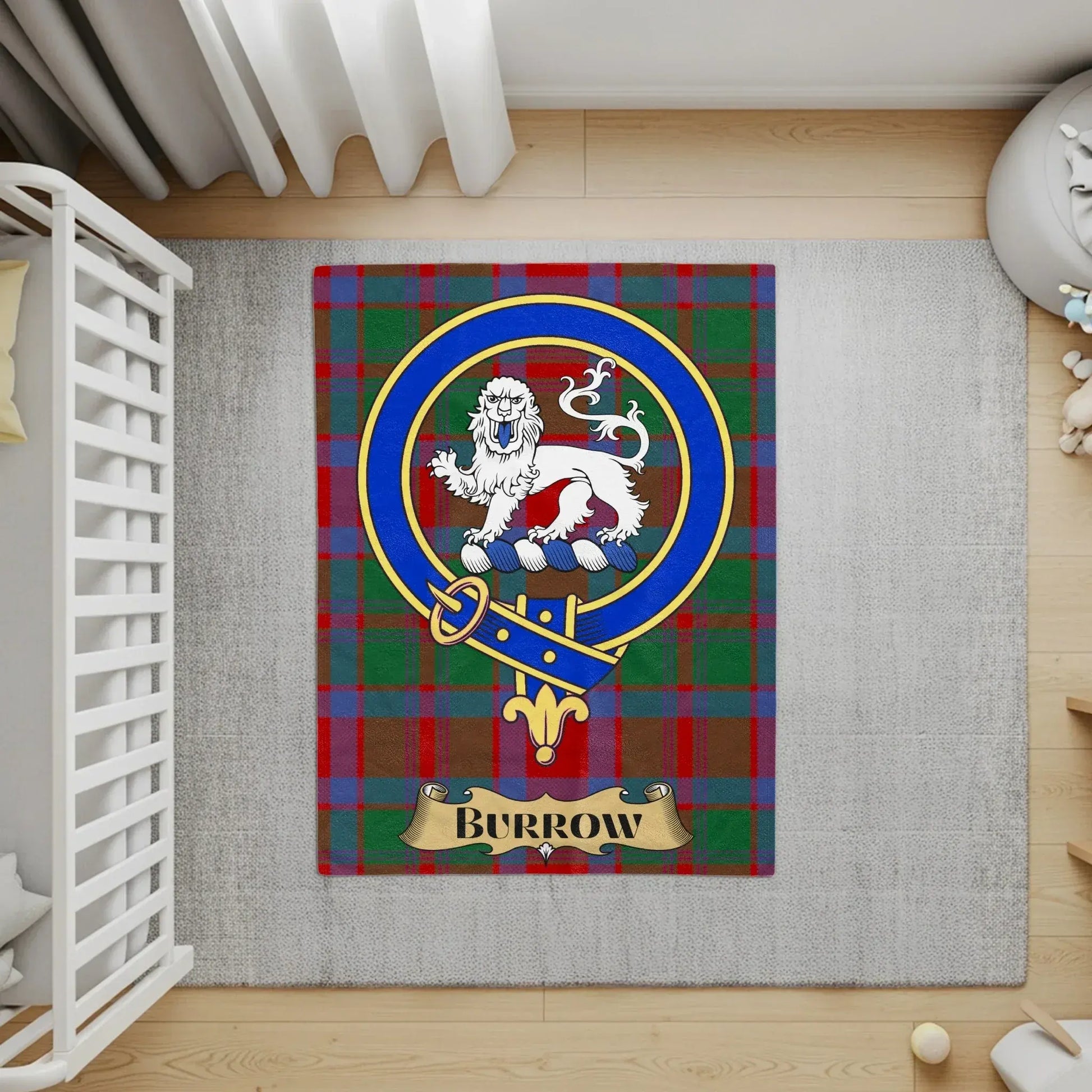 Burrow Clan Crest Tartan Pattern Baby Play Mat product