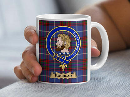 Rochead Scottish Clan Crest Tartan Pattern Coffee Mug - Living Stone Gifts