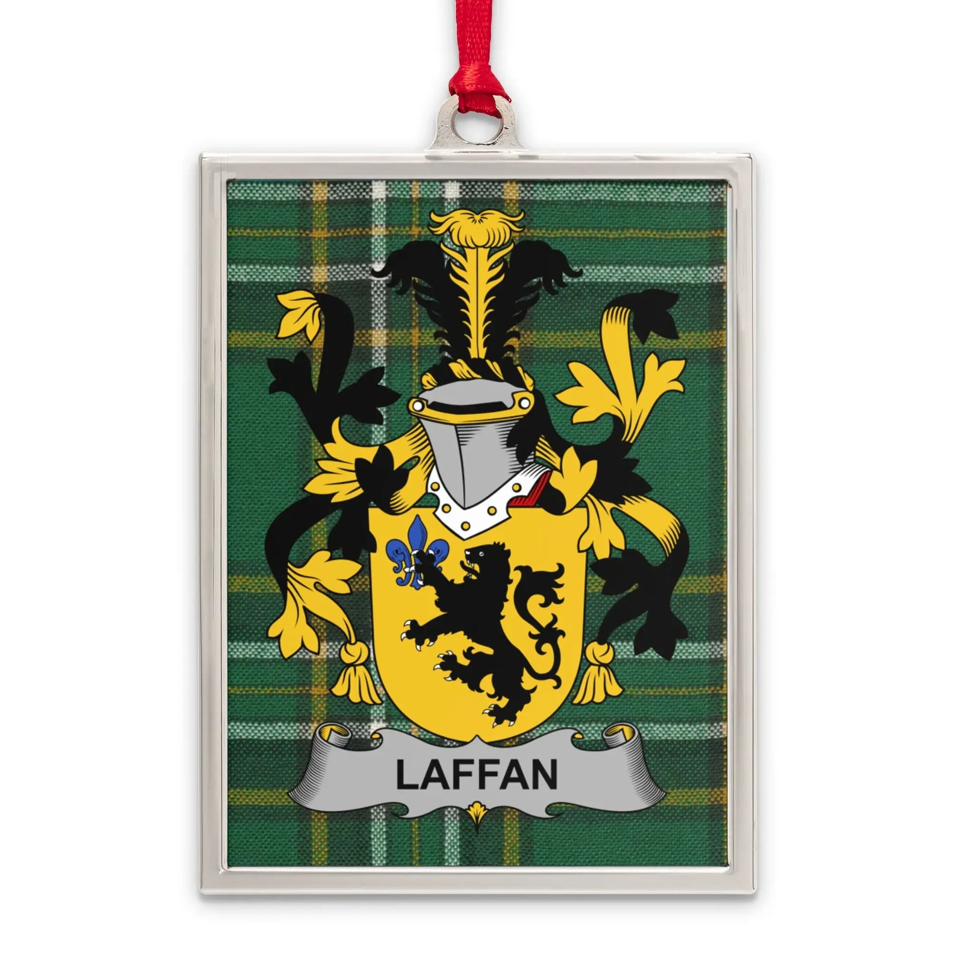 Laffan Family Crest Plaid Pattern Hanging Ornament product