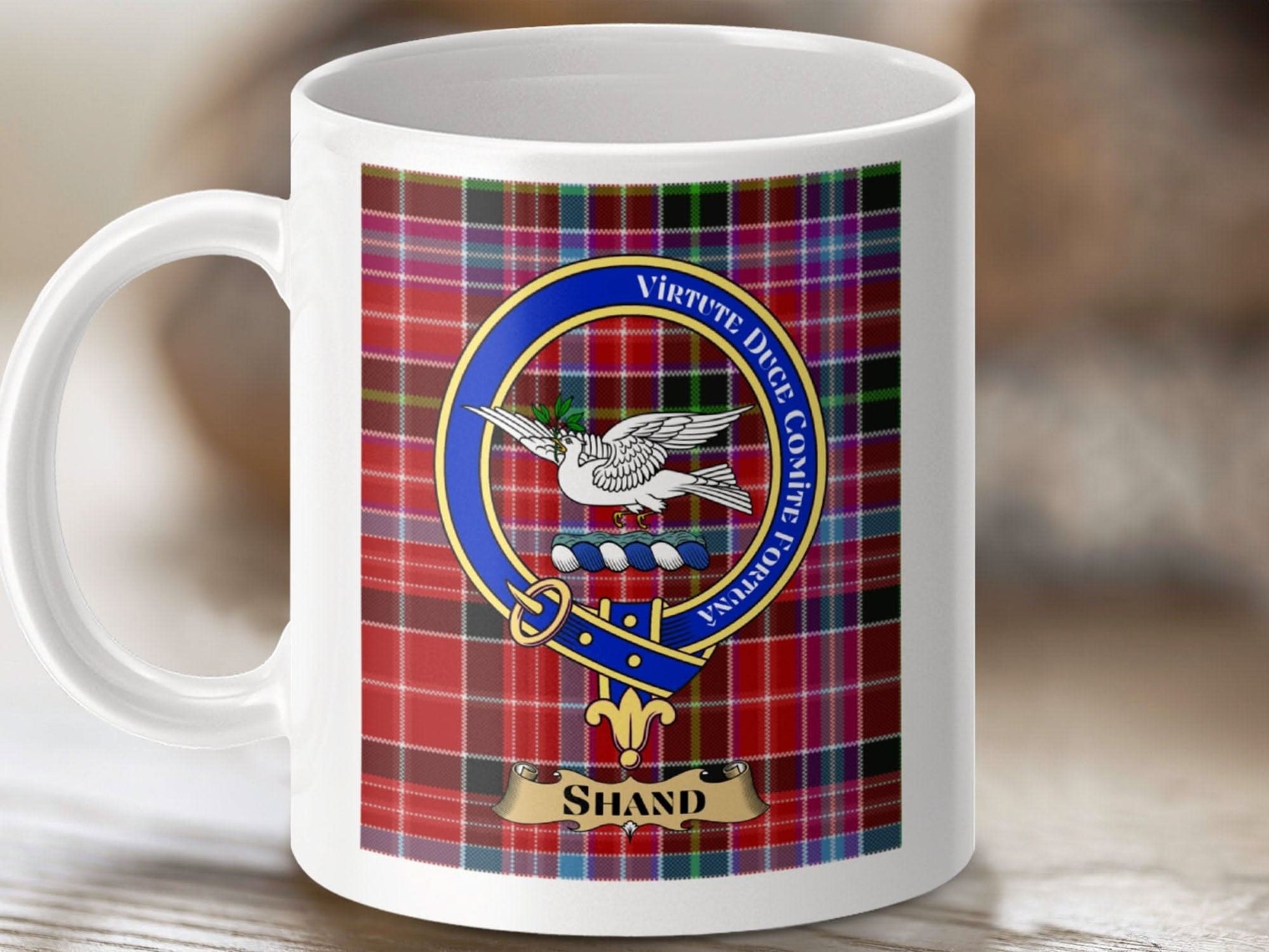 Virtute Ducit Comite Shand Crest Mug Coffee product