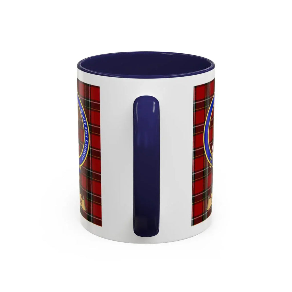 Dunbar clan crest mug shown in 11 oz and 15 oz sizes