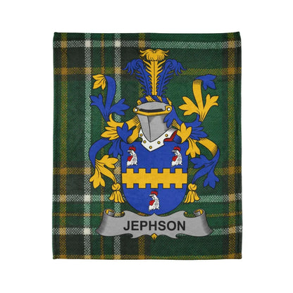 Jephson Family Crest Tartan Plaid Throw Blanket product