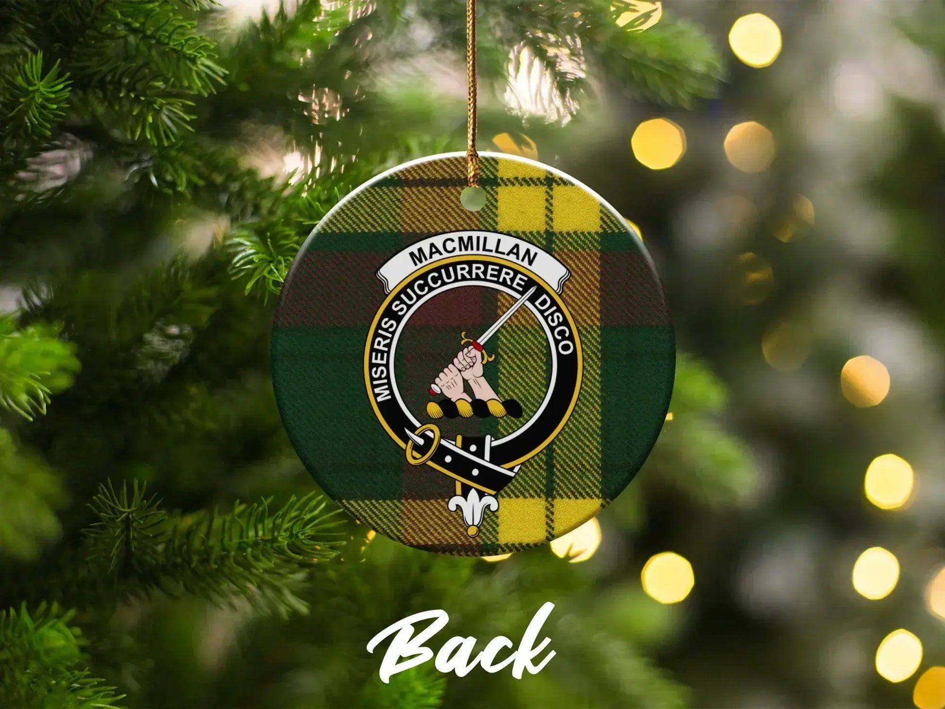 Macmillan Clan Crest Ceramic Christmas Ornament product type