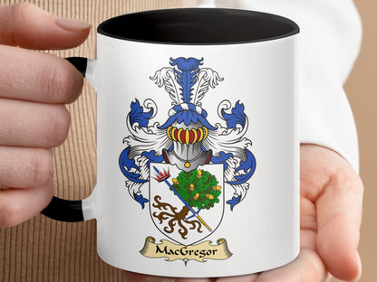 MacGregor Family Crest Coat of Arms Accent Coffee Mug - Living Stone Gifts