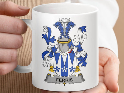 Ferris Surname Irish Family Crest Mug - Celtic Ancestry Gifts