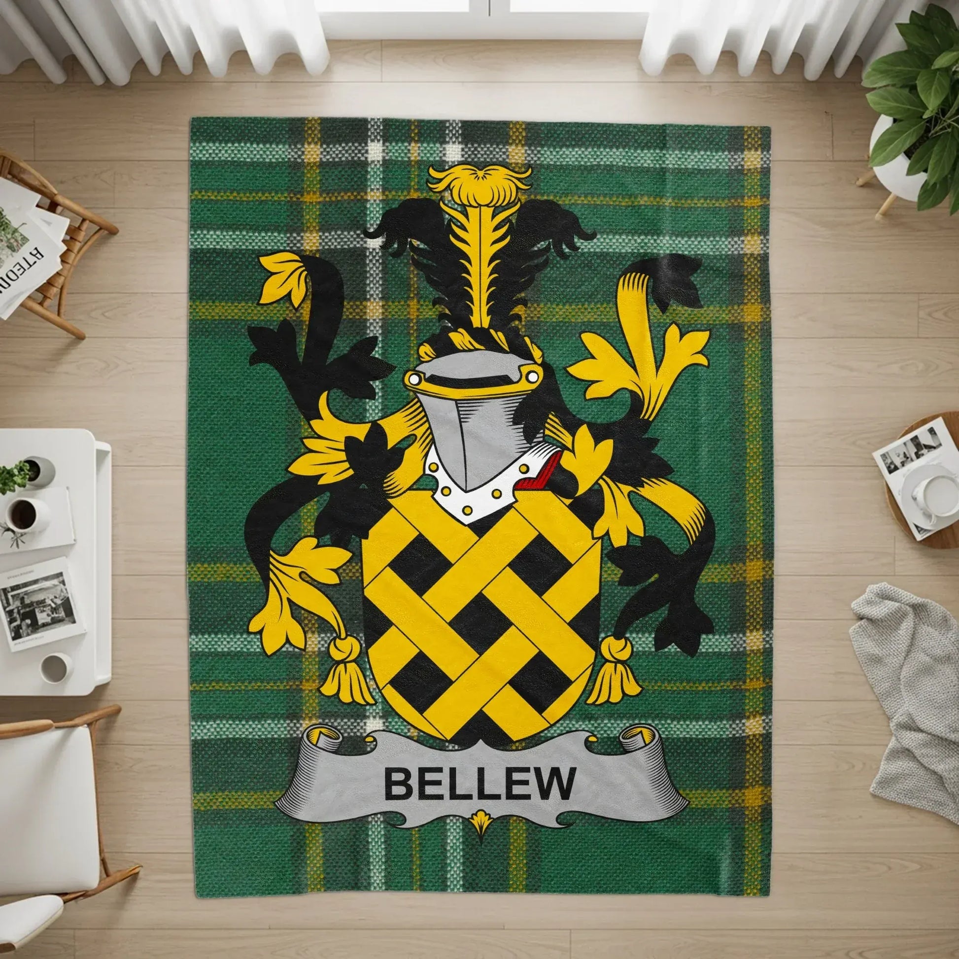Carson Family Crest Plaid Pattern Custom Rug product