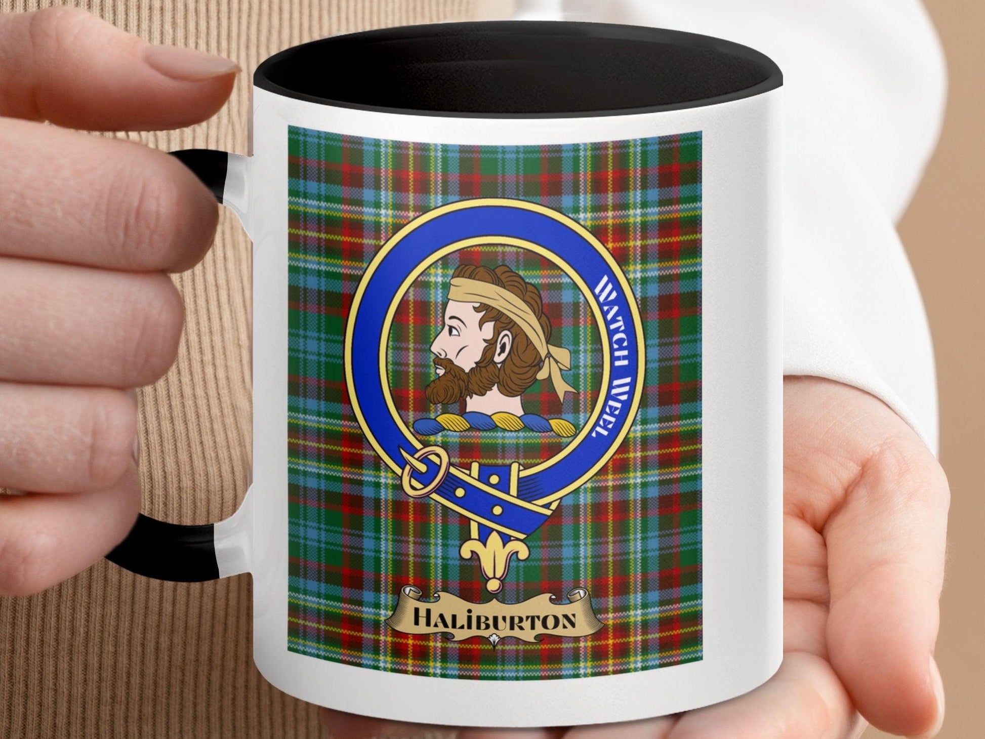 Traditional Scottish Clan Crest Tartan Plaid Mug - Living Stone Gifts