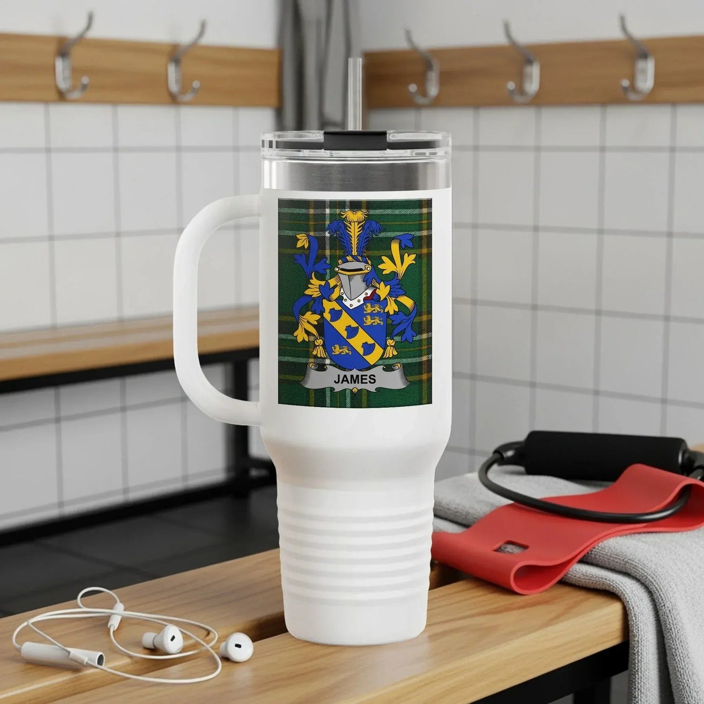 Custom Family Crest Insulated Travel Mug product