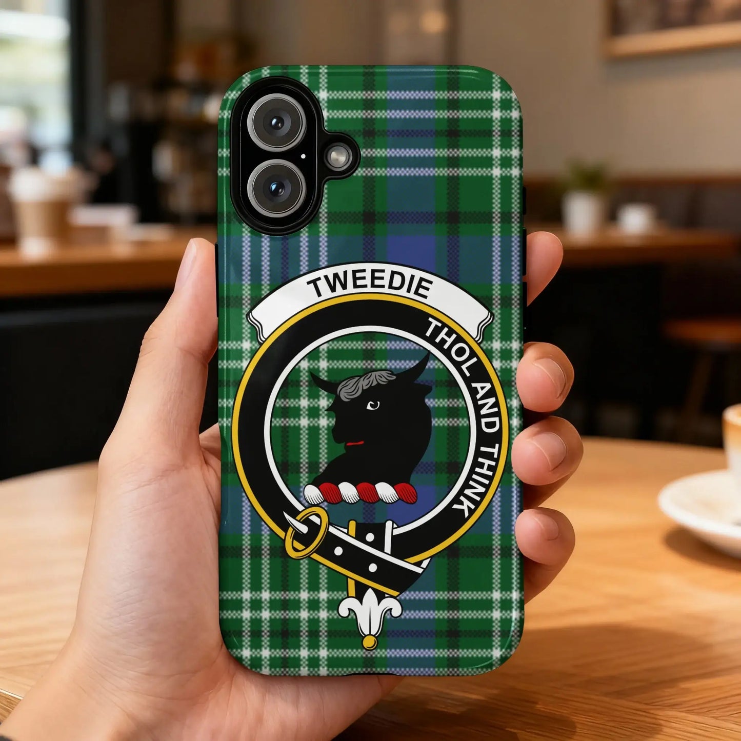 Tweedie Thol and Think Plaid Design Phone Case