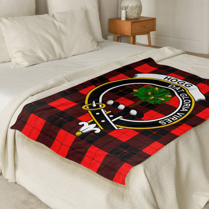 Scottish Clan Hogg Crest Tartan Blanket - Living Stone Gifts