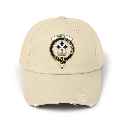 Moffat Clan Crest Scottish Distressed Baseball Cap - Celtic Ancestry Gifts