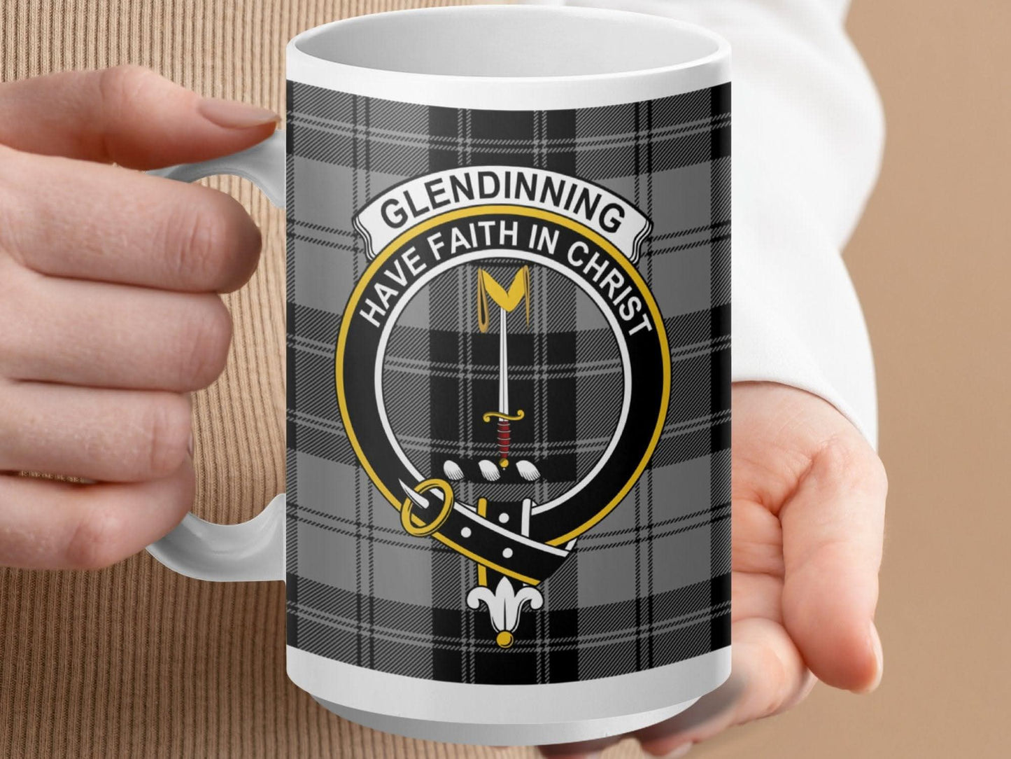 Glendinning Have Faith in Christ Plaid Mug product