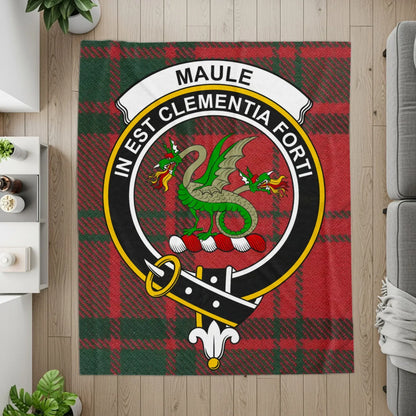 Clan Maule Dragon Emblem Plaid Blanket Throw product type