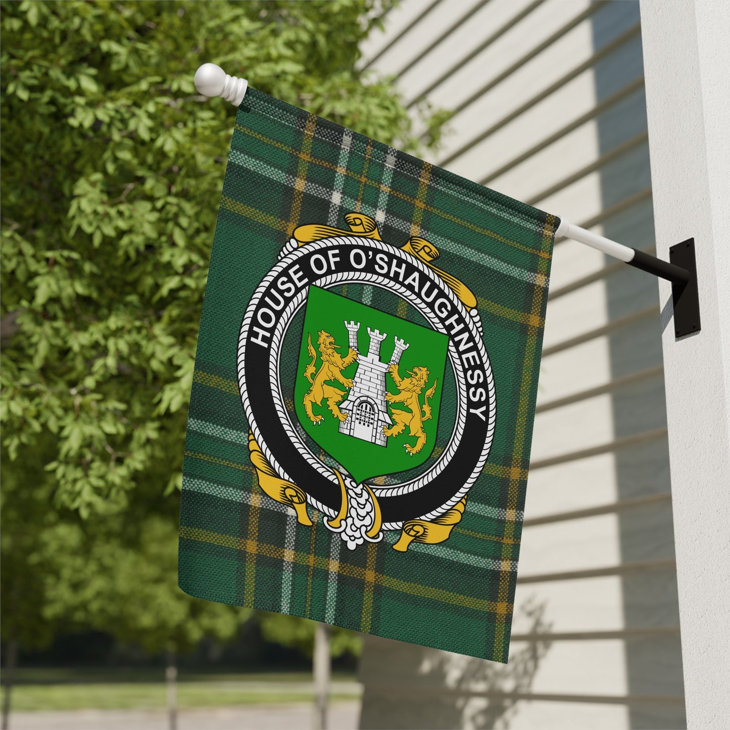 House of O'Shaughnessy Plaid Outdoor Flag