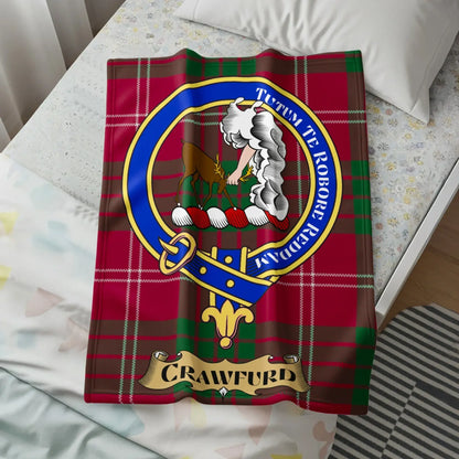 Crawfurd Clan Family Tartan Blanket product type