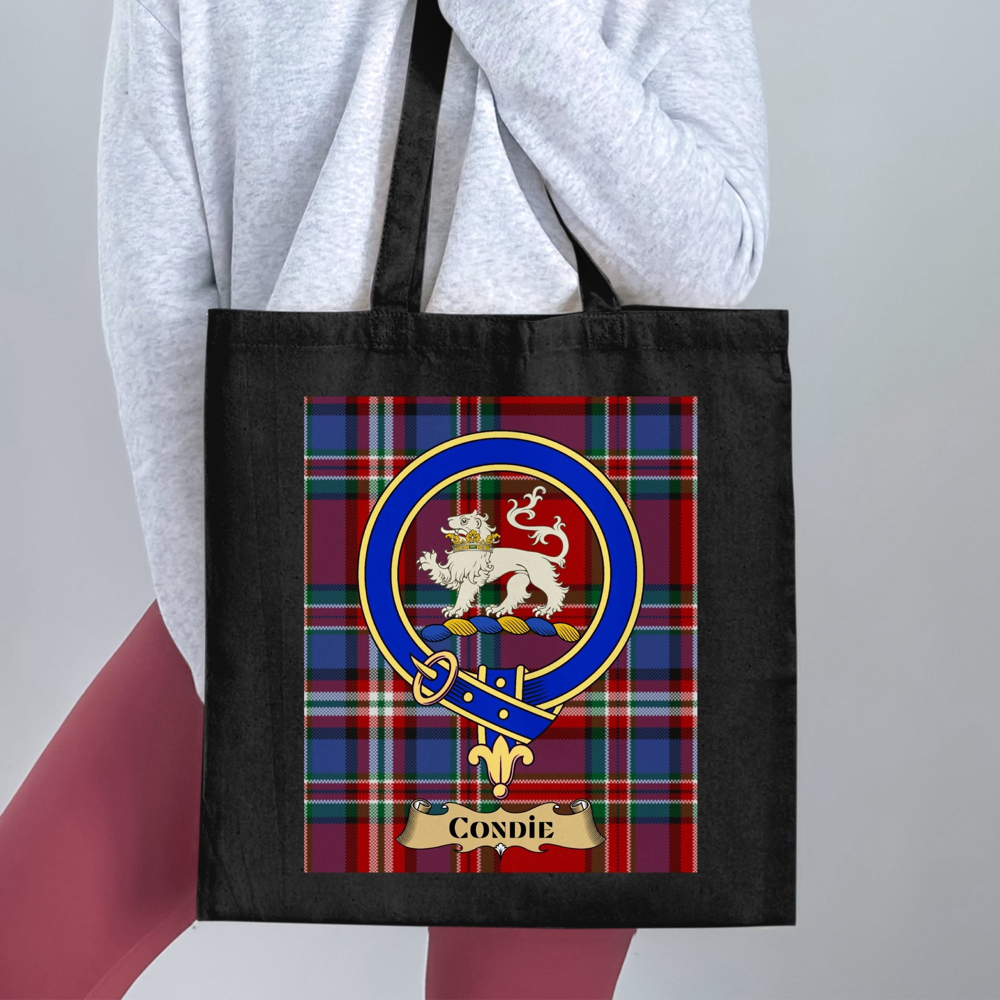 Condie Scottish Clan Crest Tartan Tote Bag - Living Stone Gifts