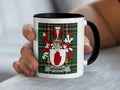 Devaney Irish family crest black accent mug